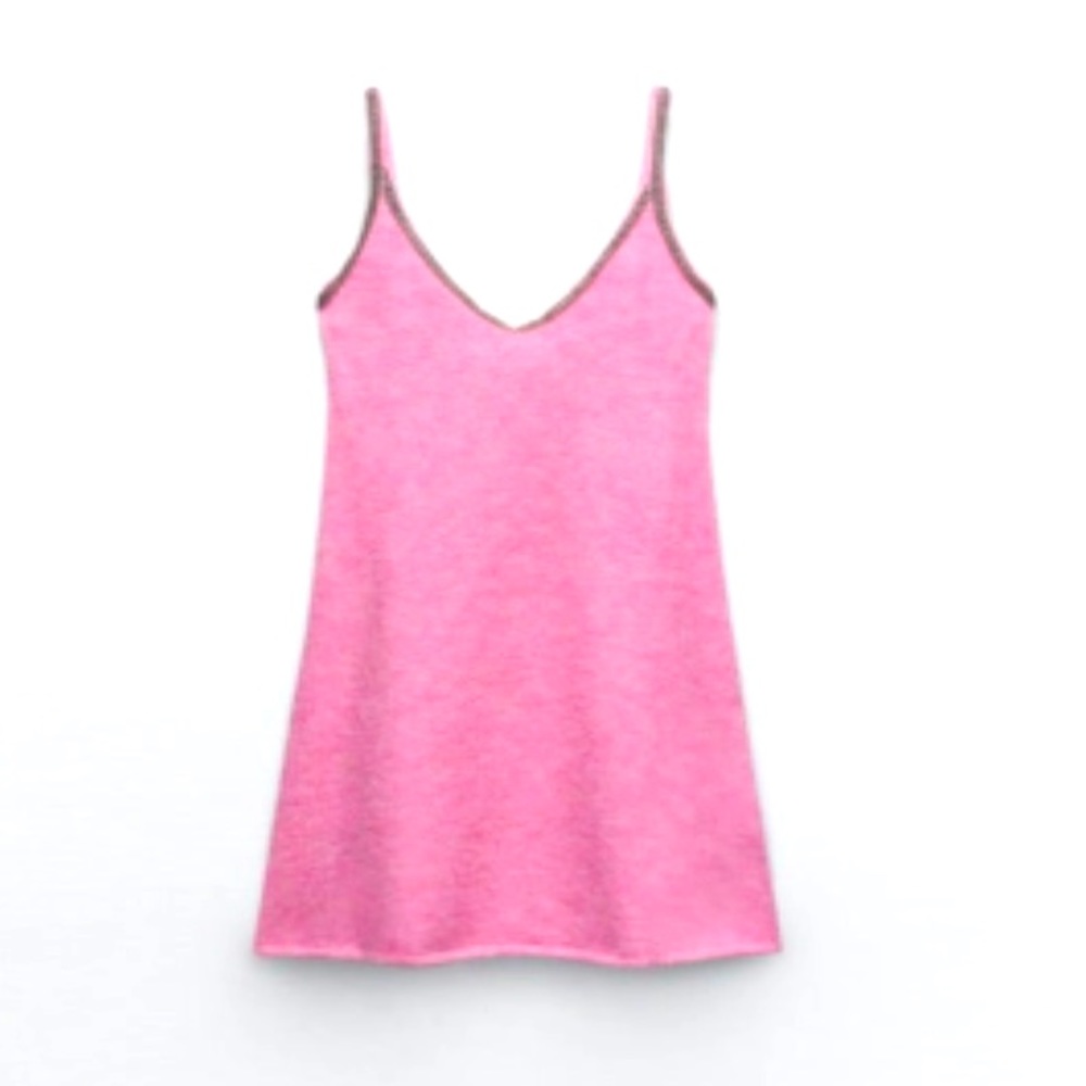 ZARA Pink Wool Minidress